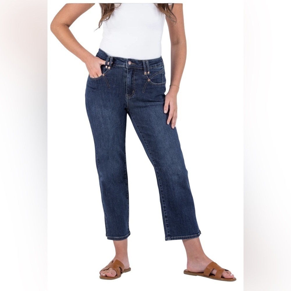 Judy Blue High Rise Straight Leg Cropped Jeans Size 27